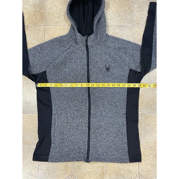 Spyder Hoodie Sweater Youth XL (18/20) Gray Full Zip Pockets Embroidered Logo - Picture 5 of 13